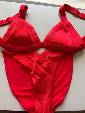 Red V-Front Women's Bikini Set